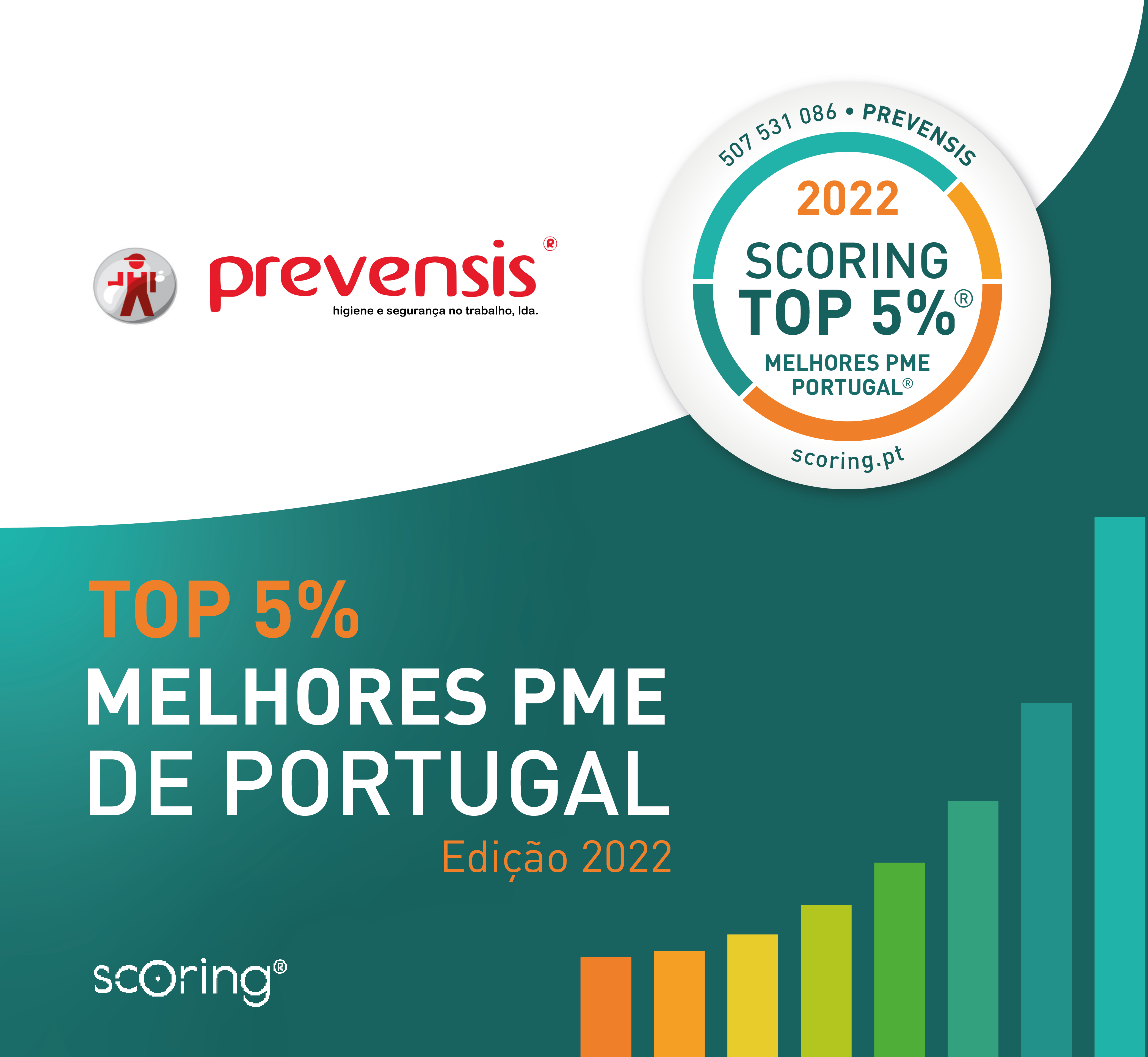 Prevensis recebe a Certificação “TOP 5% MELHORES PME”